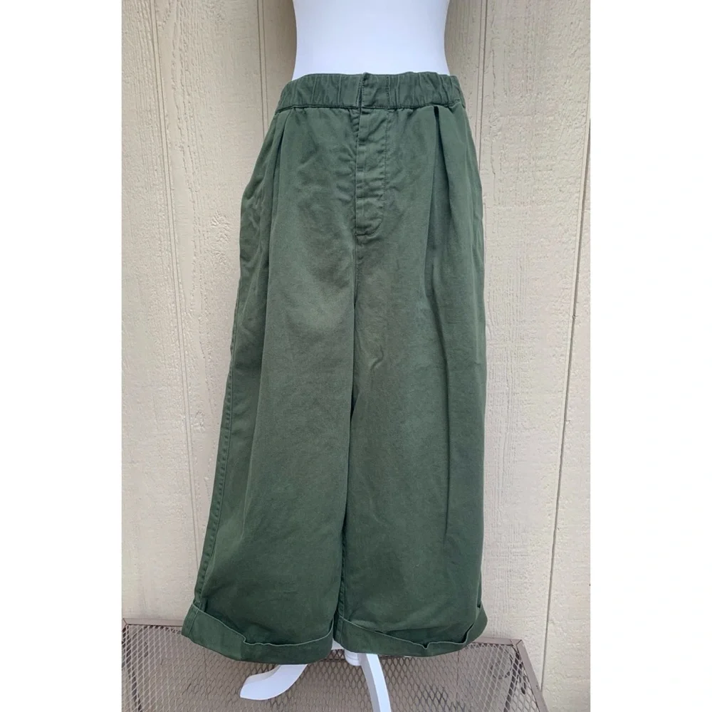 Free People After Love Cuff Pants Green Medium